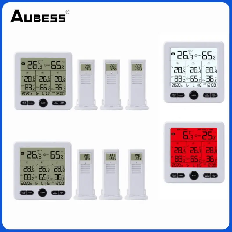 

Weather Station Thermometer With LCD Display Indoor/Outdoor Wireless Sensors Digital Thermometer Hygrometer With 3pcs Remote