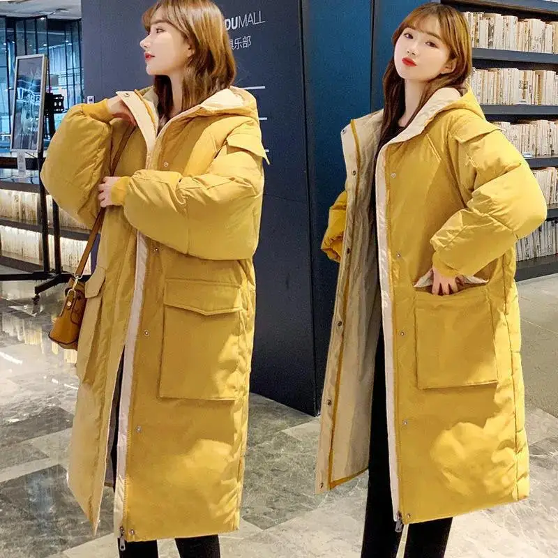 Winter Mid-Length Women's Maternity Loose Coat Korean version Down Cotton Clothes Student Bread Clothes cotton clothes