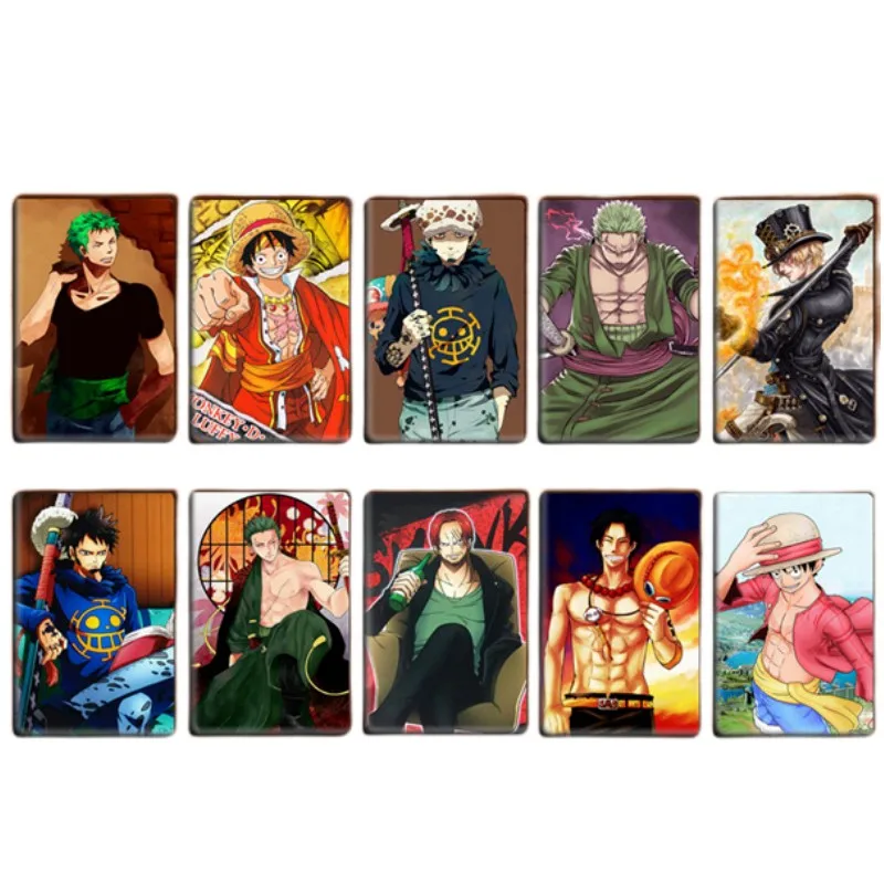 

Мультяшный Аниме One Piece Luffy Frosted Crystal Card Sticker, транспортная карта, дебетовая карта, эстетика кожи, Детские Подарочные игрушки