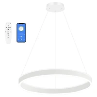 smart home led pendant light with 0 10v dimming 3000k4000k6000k 3 color changing by swith control chandelier lamp