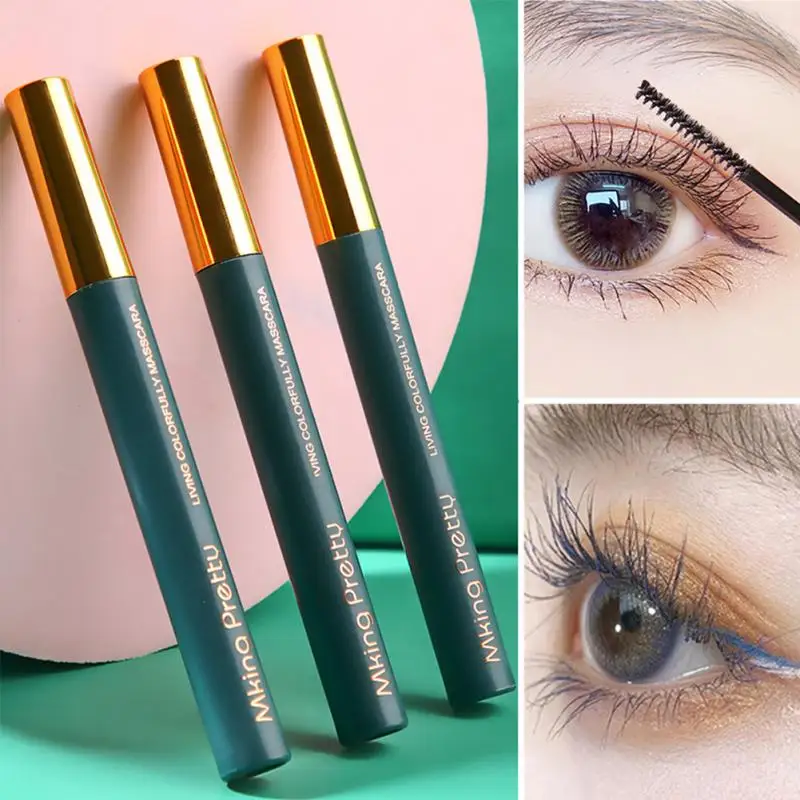 

4Color Mascara Curling Extension Eyelashes Black Brown Blue Mascara Waterproof Fast Dry Mascara Long-lasting EyeLashes Makeup