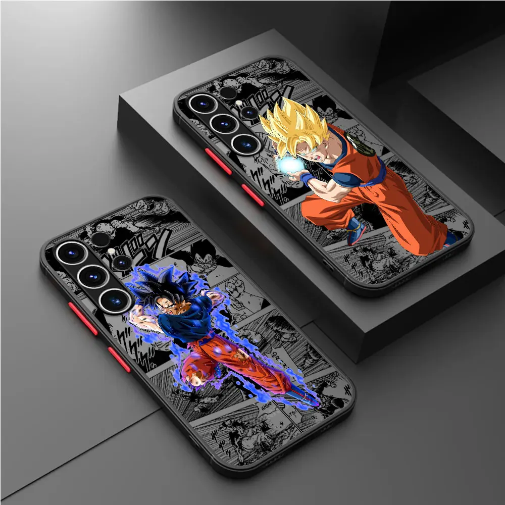 Чехол для телефона Anime D-ragons Goku Samsung Galaxy S24 Ultra S23 FE S22 S20 Plus S21 S9 S10 Capa Coque Cover