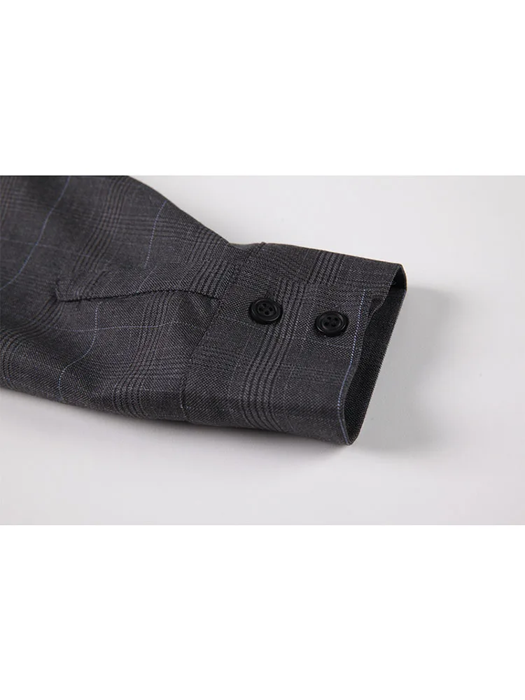 Женская блузка в готическом стиле шотландскую клетку с завязкой-цепочкой