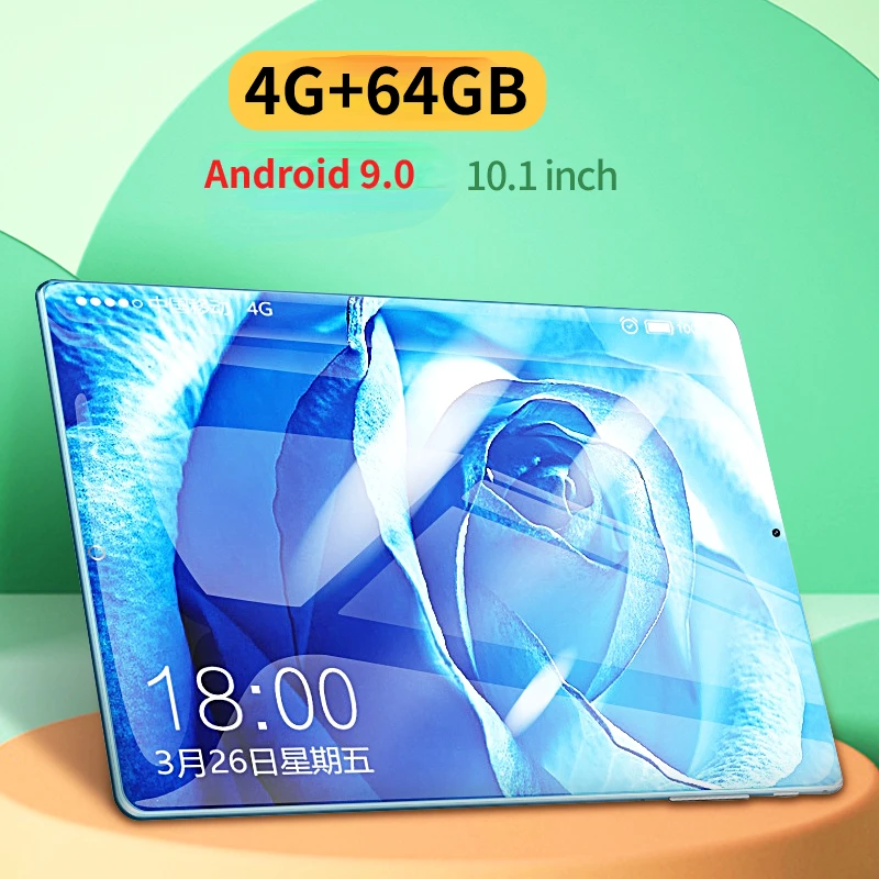 New Android 9.0 Tablet 10.1 Inch 4G+64GB Android  Phone 2-in-1 Full Netcom 4G Learning Machine Dedicated Compatible with ZOOM