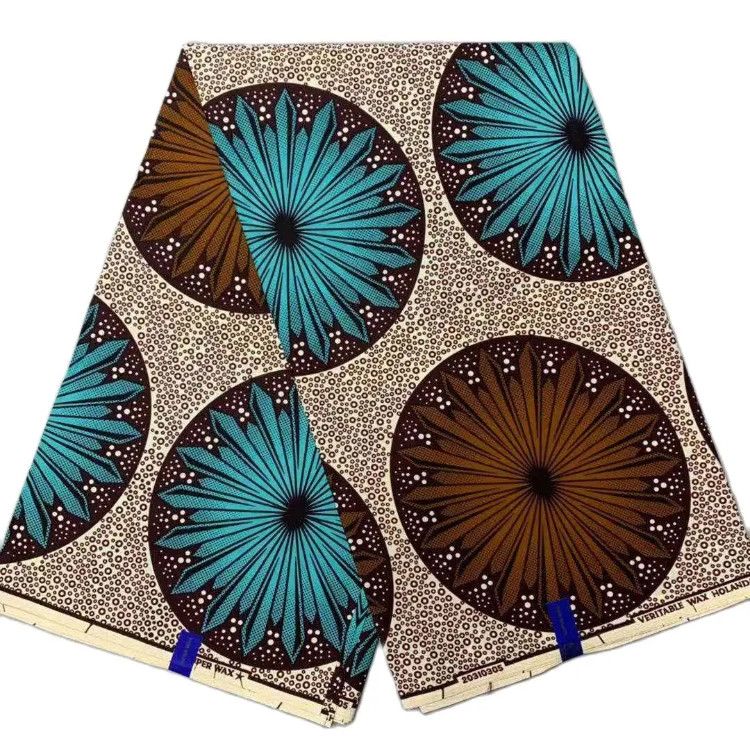 Африканский батик Ankara ткань с принтом 6 ярдов хлопок настоящая мягкая