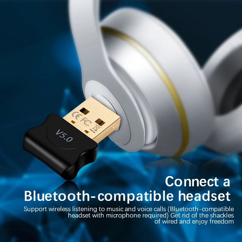 5 0 Bluetooth совместимый адаптер USB передатчик для ПК компьютера приемник ноутбука