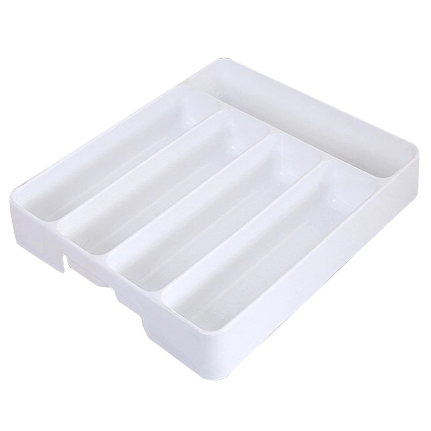 

New Kitchen Drawer Organizer Tray Spoon Cutlery Separation Finishing Storage Box Cutlery Kitchen Storage Organization White