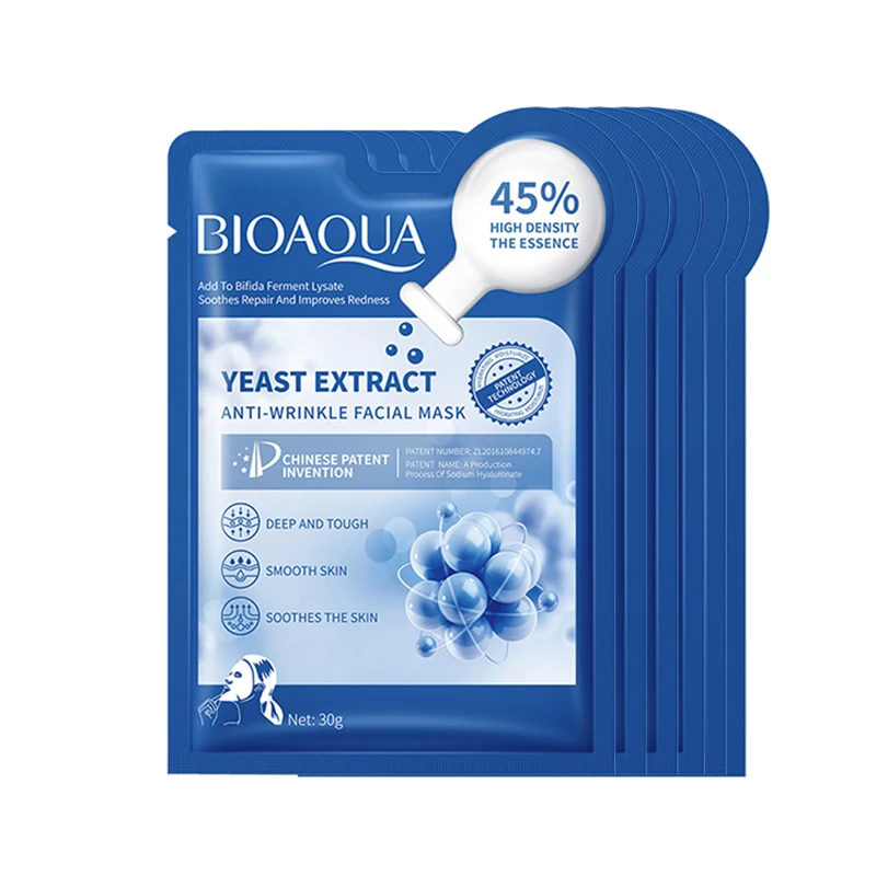 

5pcs BIOAOUA Face Sheet Mask Moisturizing Anti-aging Oil Control Black Head Remover Beauty Facial Skin Care Products for Women