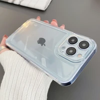 luxury plating transparent space case for iphone 13 12 11 pro max mini xr xs x 7 8 plus se 2020 silicone shockproof clear cover
