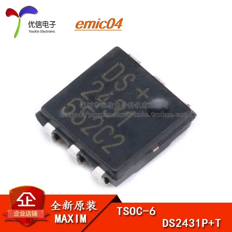 

Оригинальный stock DS2431P + T TSOC-6 1-Kbit EEPROM