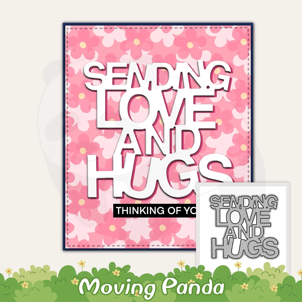 

Sending Love And Hugs Mini Metal Cutting Dies DIY Scrapbooking Supplies Cut Dies Knife Mold For Paper Cards Albums Love Decor