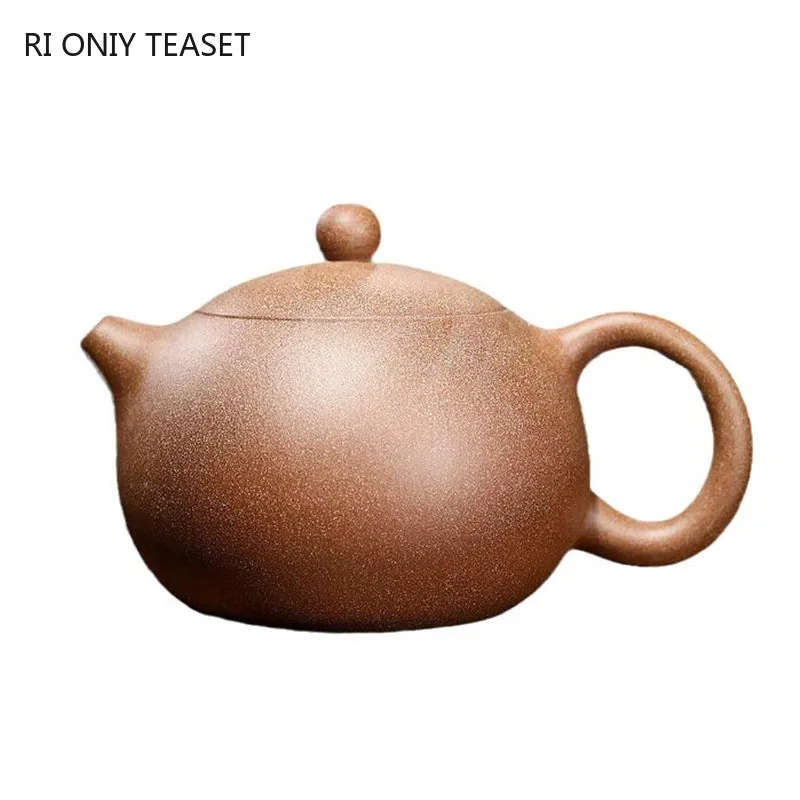 

210ml Chinese Yixing Purple Clay Teapot Famous Handmade Xishi Tea Pot Raw Ore Peach Mud Kettle Authentic Zisha Tea Set Gifts