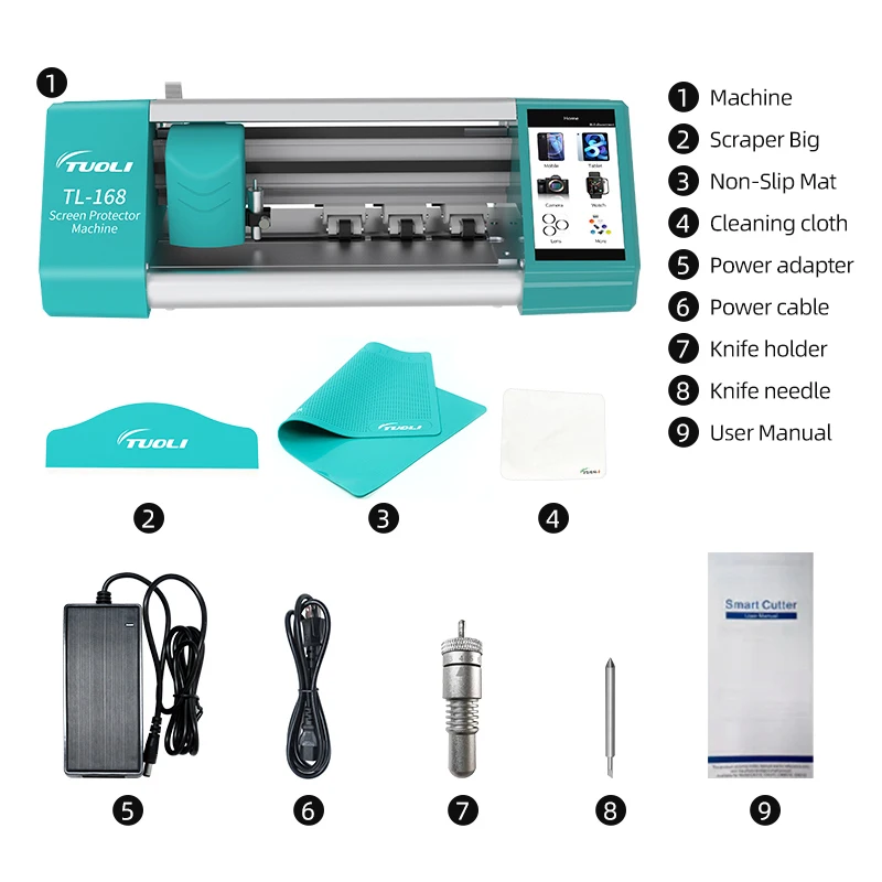 

TUOLI TL168 TL568 TL518 11 13 16 дюймов Полностью ноутбук Мобильный телефон Неограниченное количество защитных экранов Гидрогелевая пленка Плоттер для резки