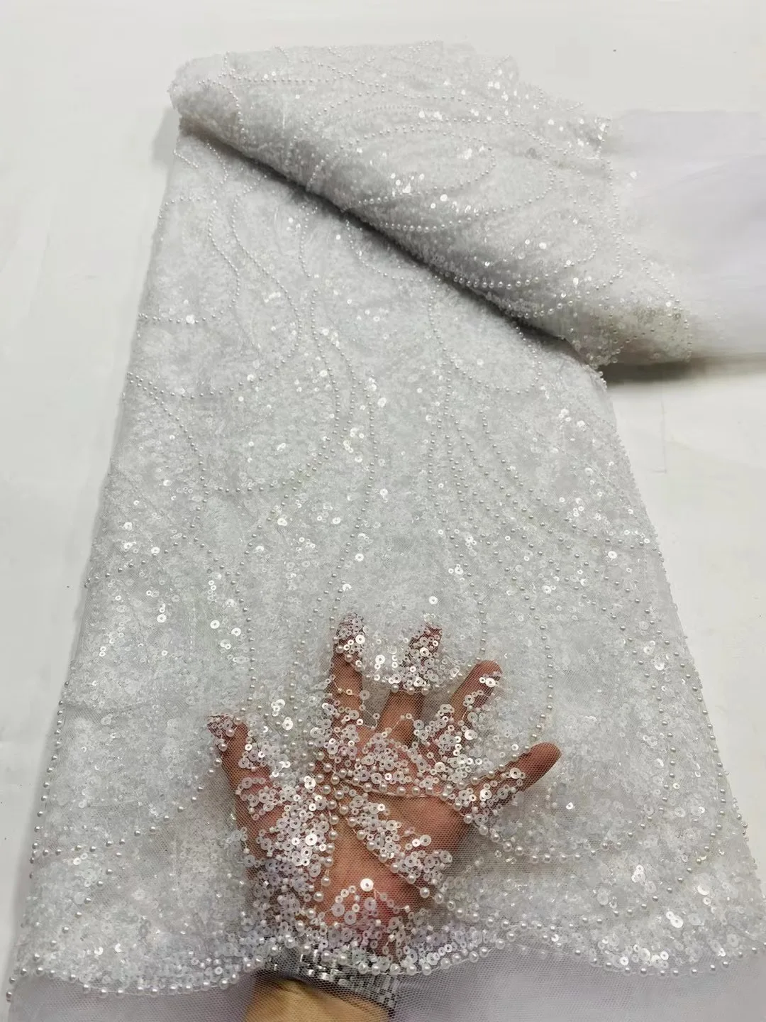 Африканские бусины кружевная ткань 2024 высококачественное кружево французские