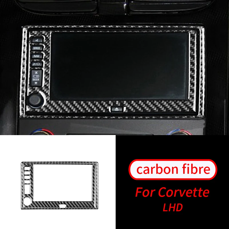 

For Chevrolet Corvette C6 2005-2007 1PCS Real Carbon Fiber GPS Navigation Console Interior Trim Car Interior Accessories