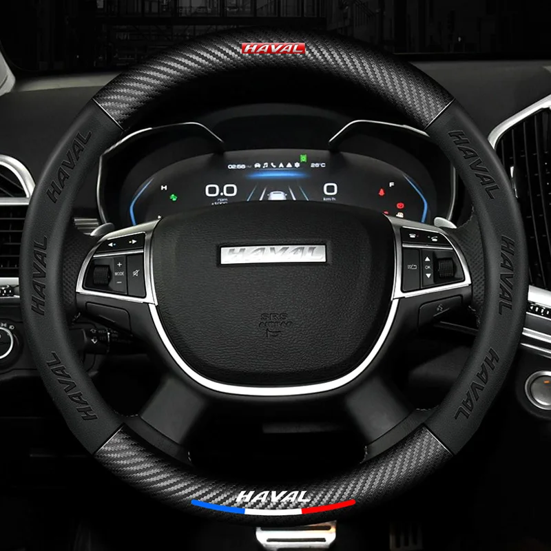 

Suitable For Haval Steering Wheel Cover Leather Haval H6 H9 F7 F7X H2 H7 M6 Jolion 2021 Anti Slip Car Grip Cover Four Seasons