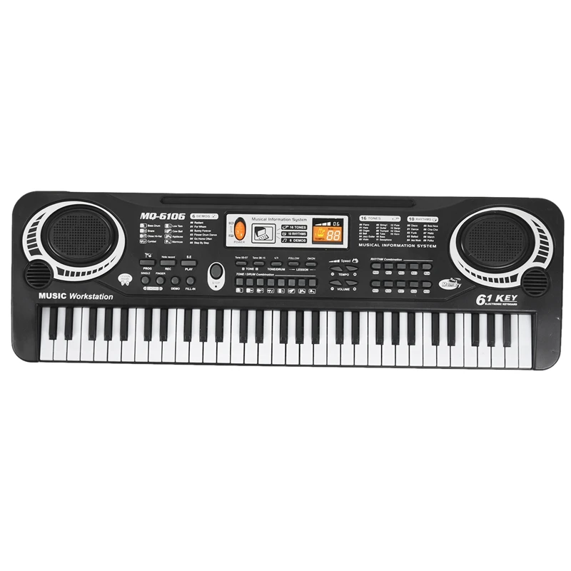 

61 Keys Digital Music Electronic Keyboard Key Board Electric Piano Children Gift, US Plug
