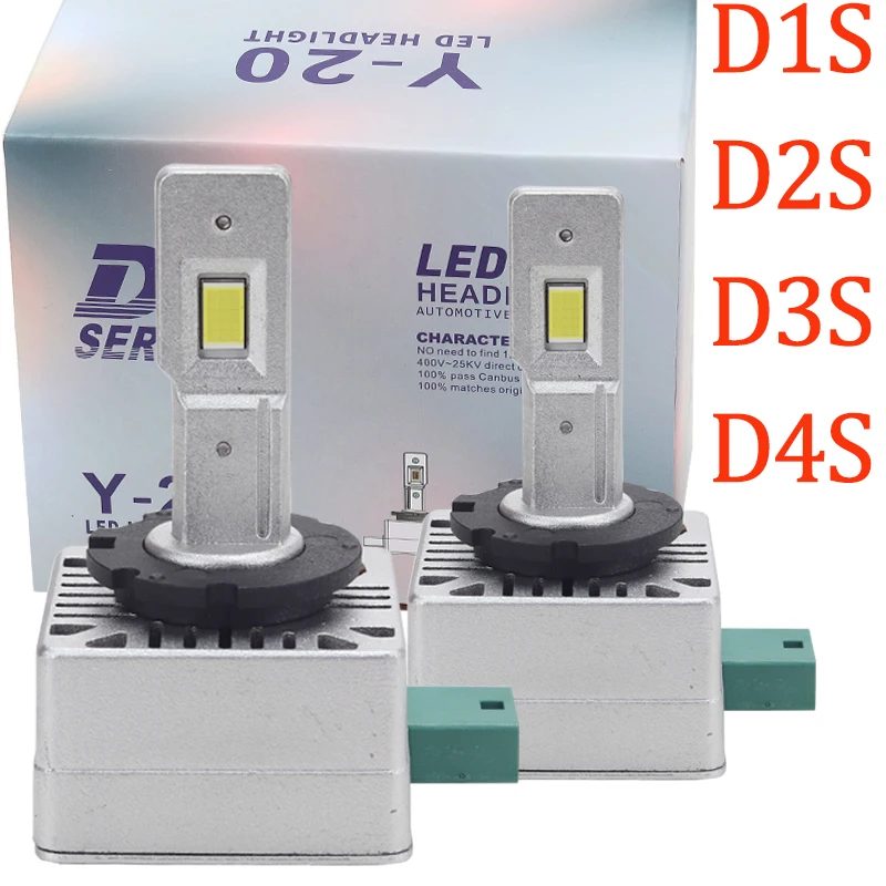 

2 шт. D3S D1S светодиодная фара 50 Вт 6000 К белая CAN-шина без ошибок D2S D4S лм светодиодный в светильник