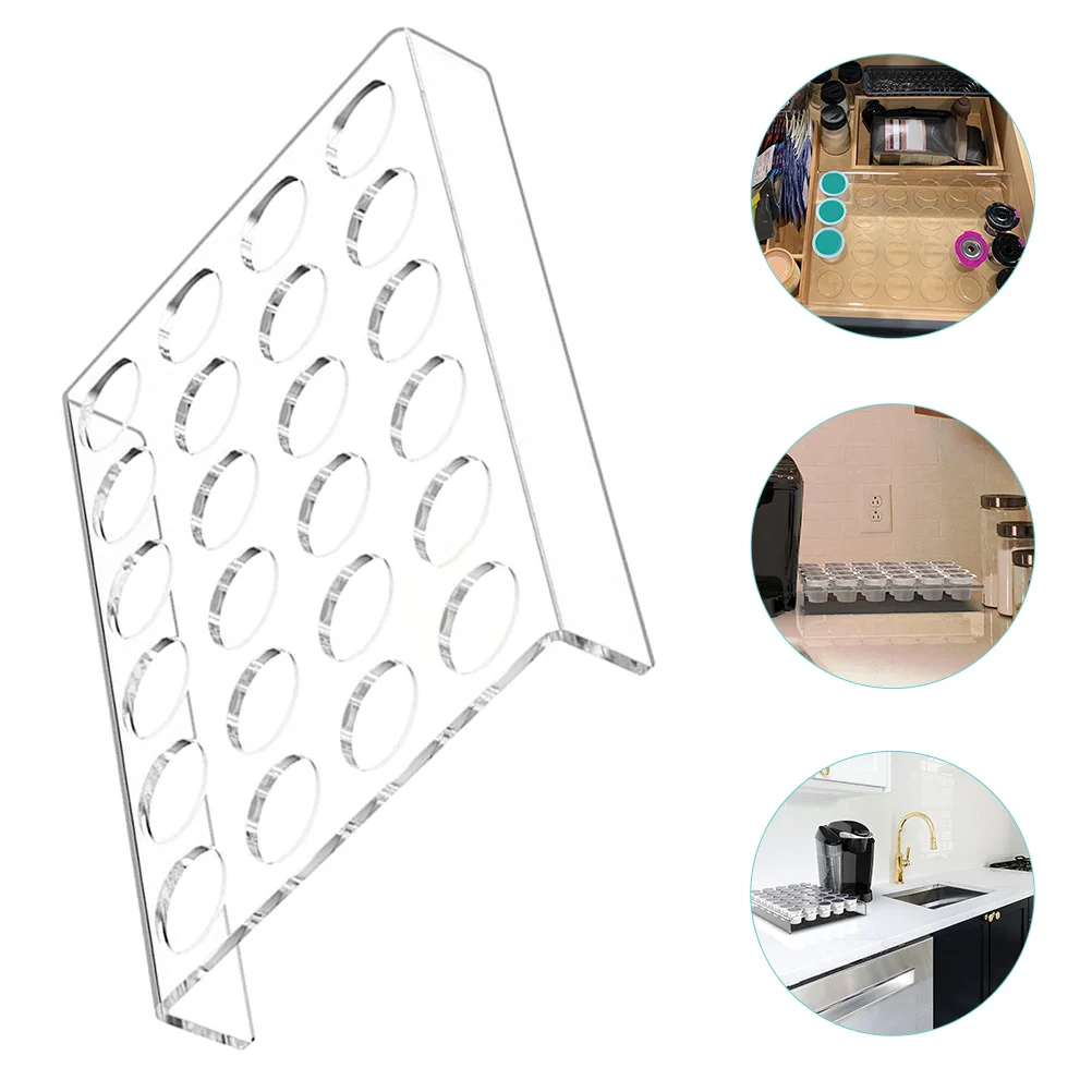 

Держатель для кофе, подставка для чашки K Pods, органайзер, акриловый зеркальный поднос для капсул, прозрачная подставка-диспенсер в виде кару...