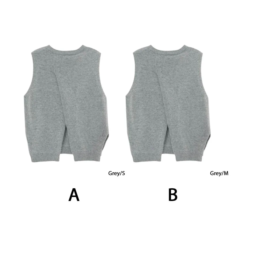 

Spring Female Blended Sweater Portable Vest Sleeveless Soft Knitted Tops Dressing Accessory for Outdoor Office School