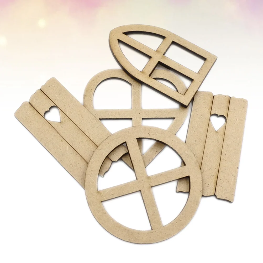 

5 Packs Craft Accessories Window Shape Decorative Hollow out DIY Ornament Cutouts Gift Tags