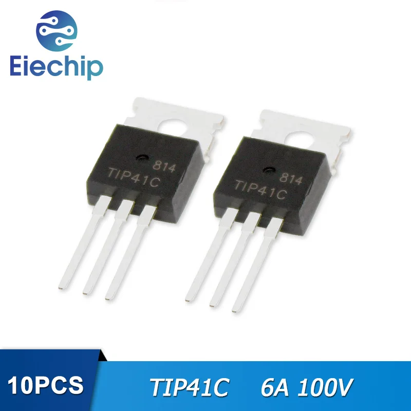 

10PCS TIP41C TIP41 6A 100V TO-220 Triode Transistor