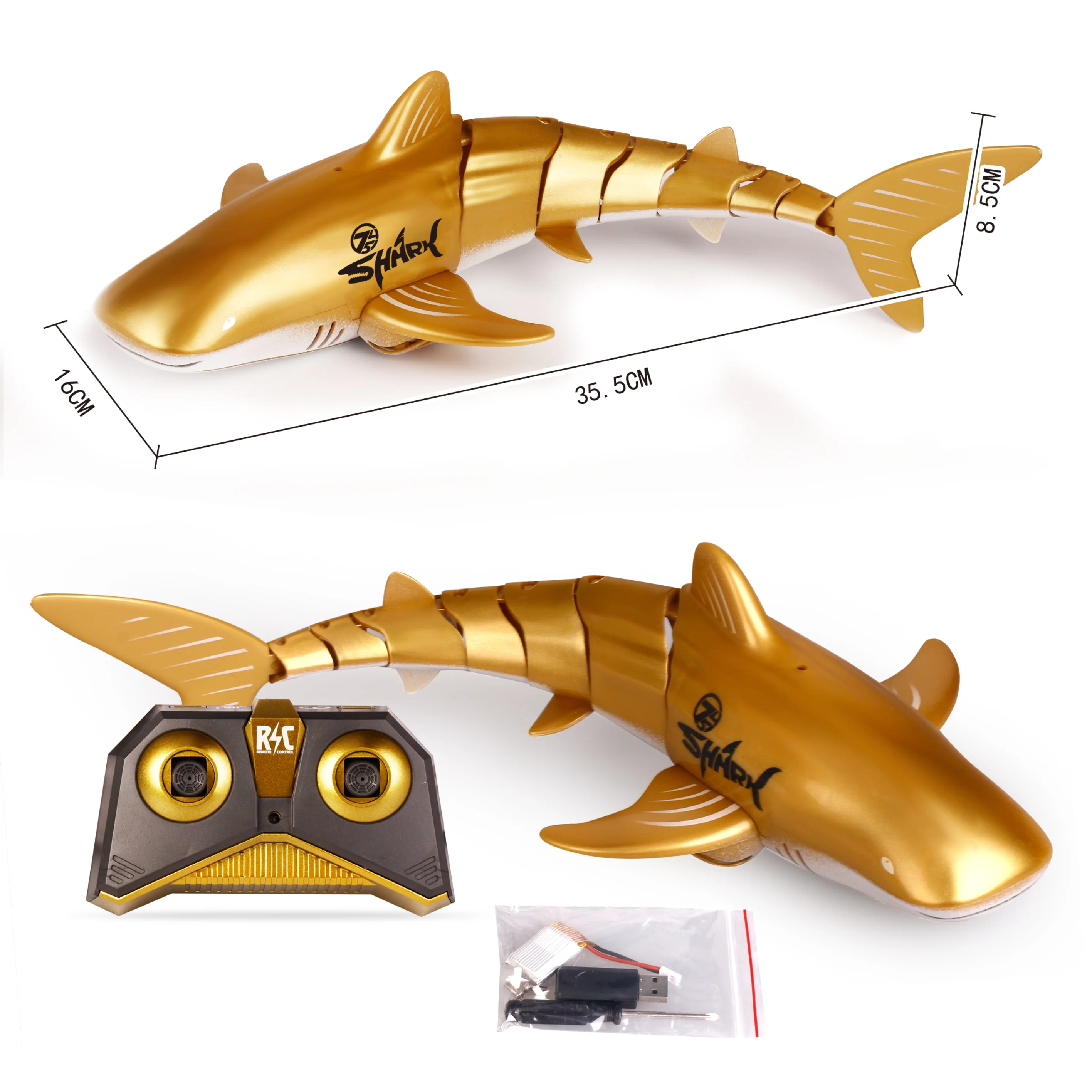 Rc Whale Shark Toy Robots Remote Control Animals Marine Life Tub Pool Electric Fish Children Bath Toys for Kids Boys Submarine images - 6