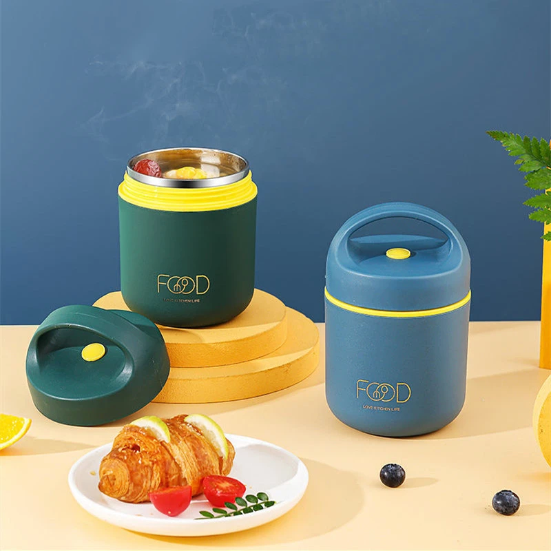 

304 Stainless Steel Portable Soup Thermal JarBreakfast Insulated Picnic Bento For kids Food Containers Metal Lunch Box Meal Prep