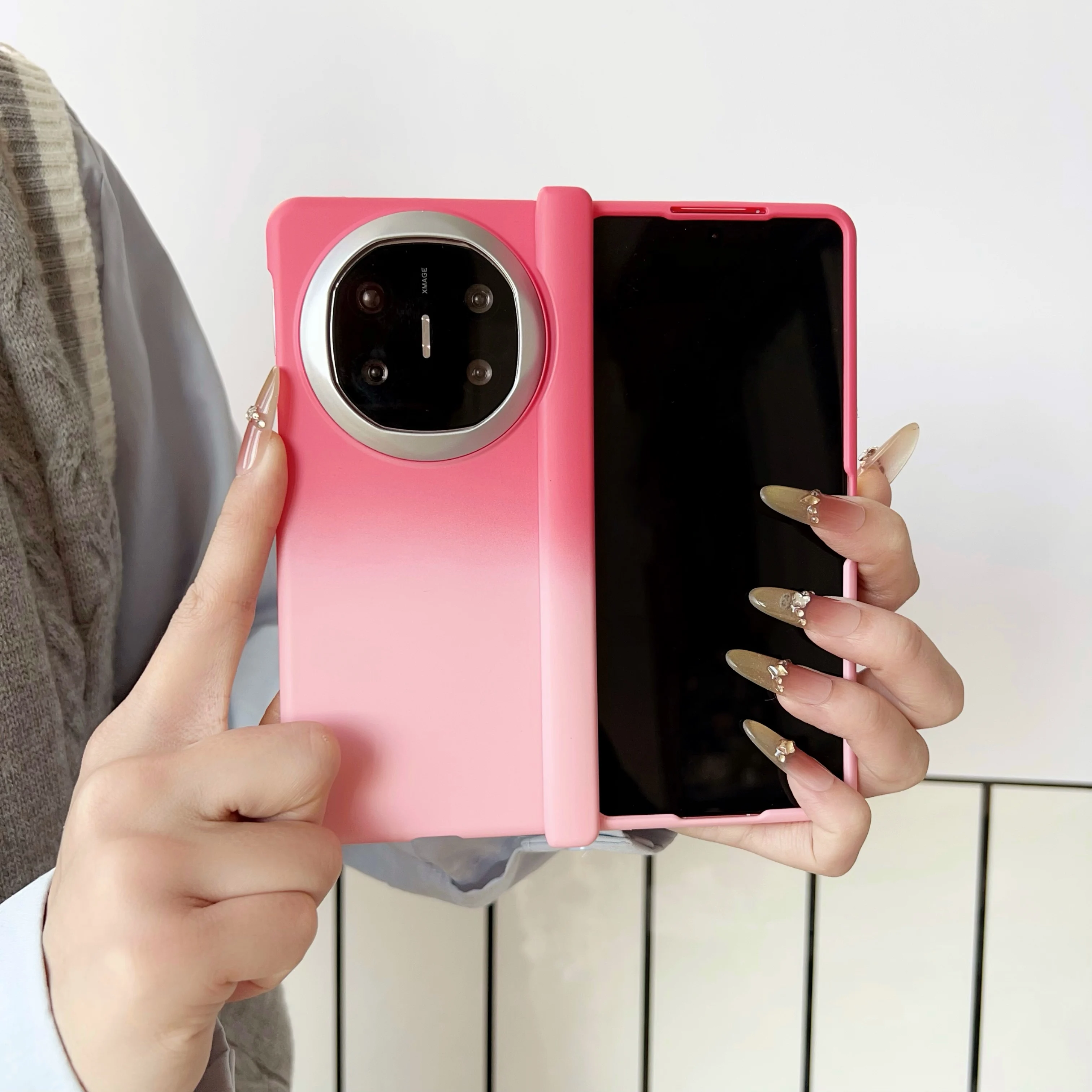 Чехол для Huawei Mate X6 X5 X3 Magsafe с градиентной текстурой Hrad пластиковый защитный чехол