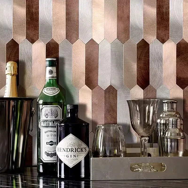 Мозаичная металлическая алюминиевая пластиковая панель