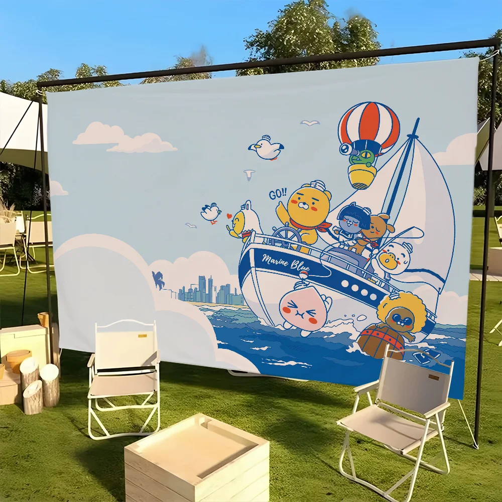 Мультфильм K-Kakao F-Friends милый флаг для пикника вечеринки художественное украшение