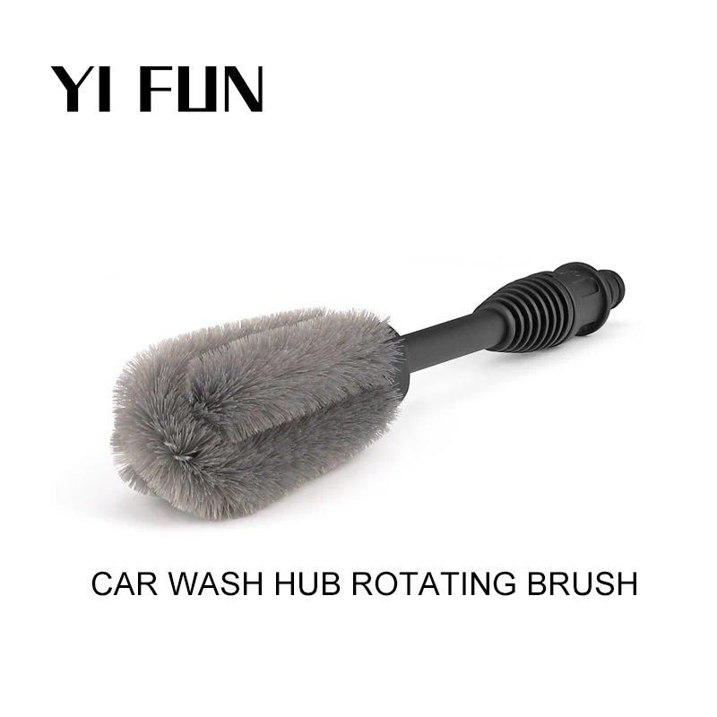 

Car Handle Washing Clean Tools Water-driven Rotating Cleaning Brush For Car Motorcycle Bicycle Wheel Tire Rim Brush