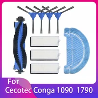 for cecotec conga 1090 1790 ultra main roller side brush hepa filter mop rag cloth replacement for robot vacuum cleaner spare