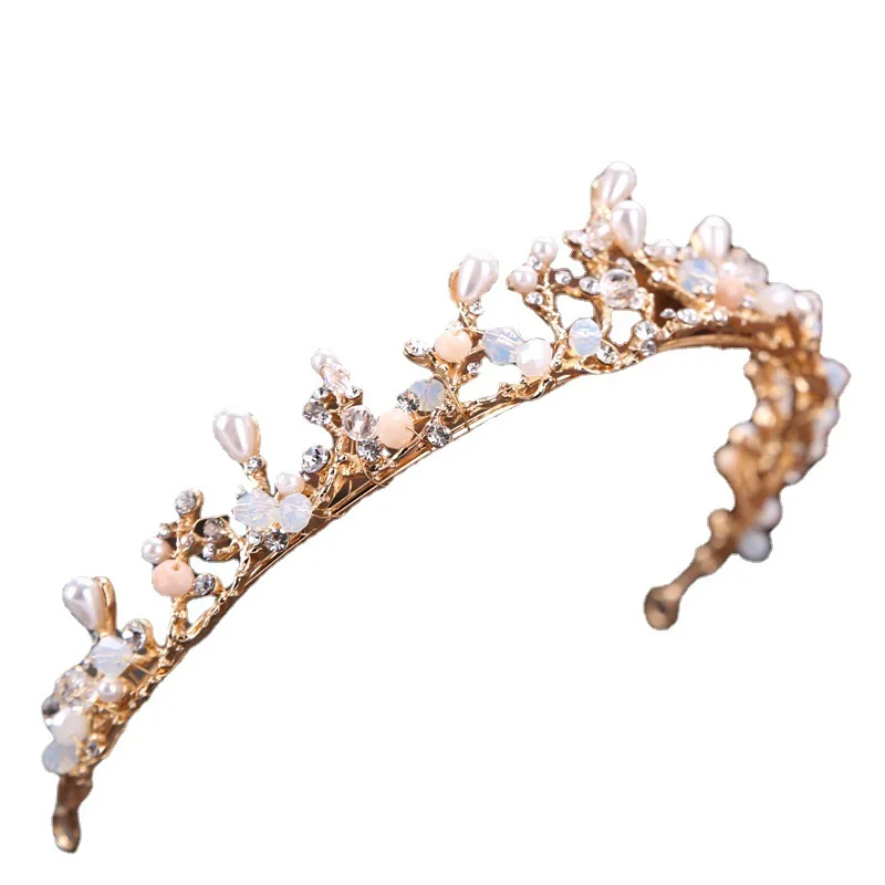 

Fashion Vintage Pearl Handmade Hair Accessories for Women Golden Branch Princess Crown Hair Accessories Wedding Jewelry