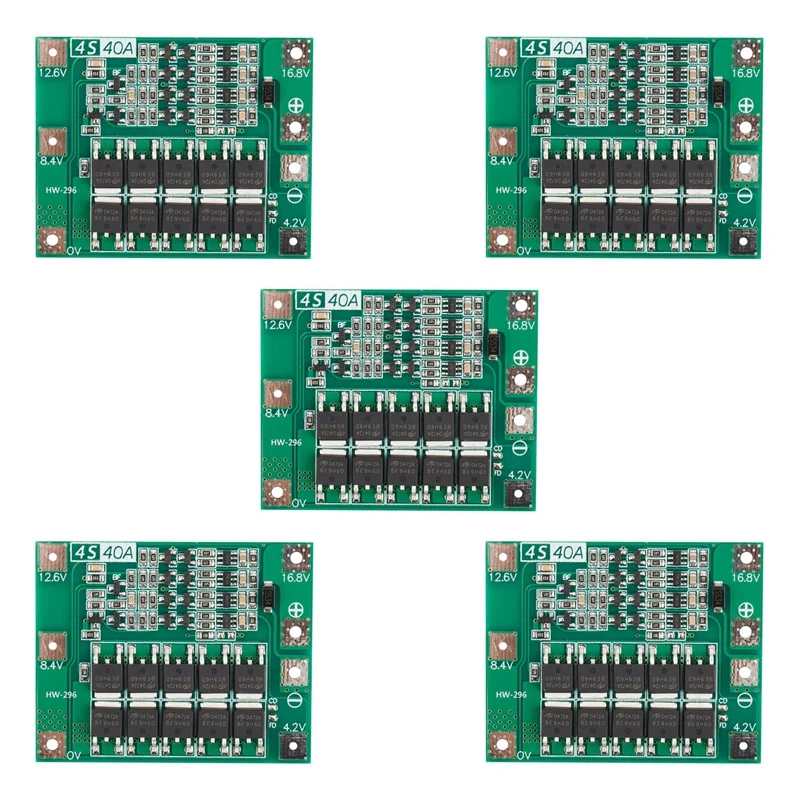 

5X 4S 40A Li-Ion Lithium Battery 18650 Charger Pcb Bms Protection Board For Drill Motor 14.8V 16.8V Lipo Cell Module