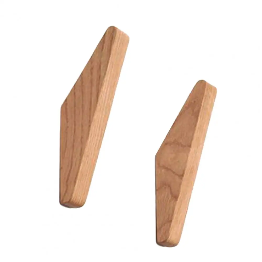

1 Set Clothes Hanger Wall Mounted Clothing Holder Wooden Robe Belts Bathroom Rack for Home Multi-Purpose Hooks