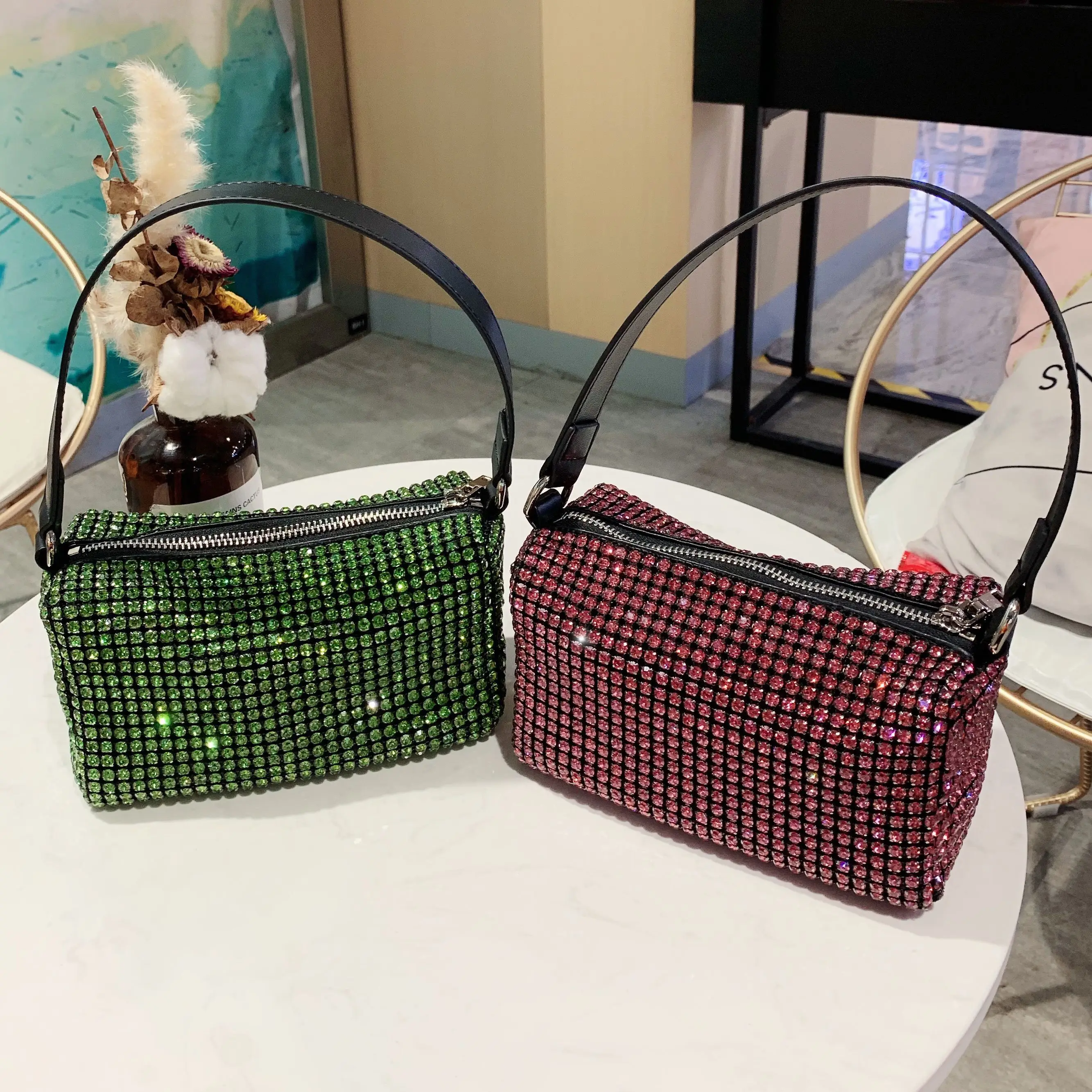 2022 aw New Rhinestone Bags for Women Handbags Diamonds Shoulder Bag Purse Ladies Female Crossbody Sac A Main Femme Bolso Mujer