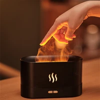 usb night light with 180ml water tank flame humidifier suitable for living room office led atmosphere table lamp holiday gift