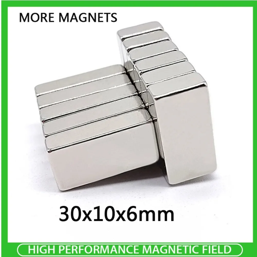 Блок мощных магнитов N35 лист постоянных сильный неодимовый магнит 30x10x6 мм 2/5/10/20/50