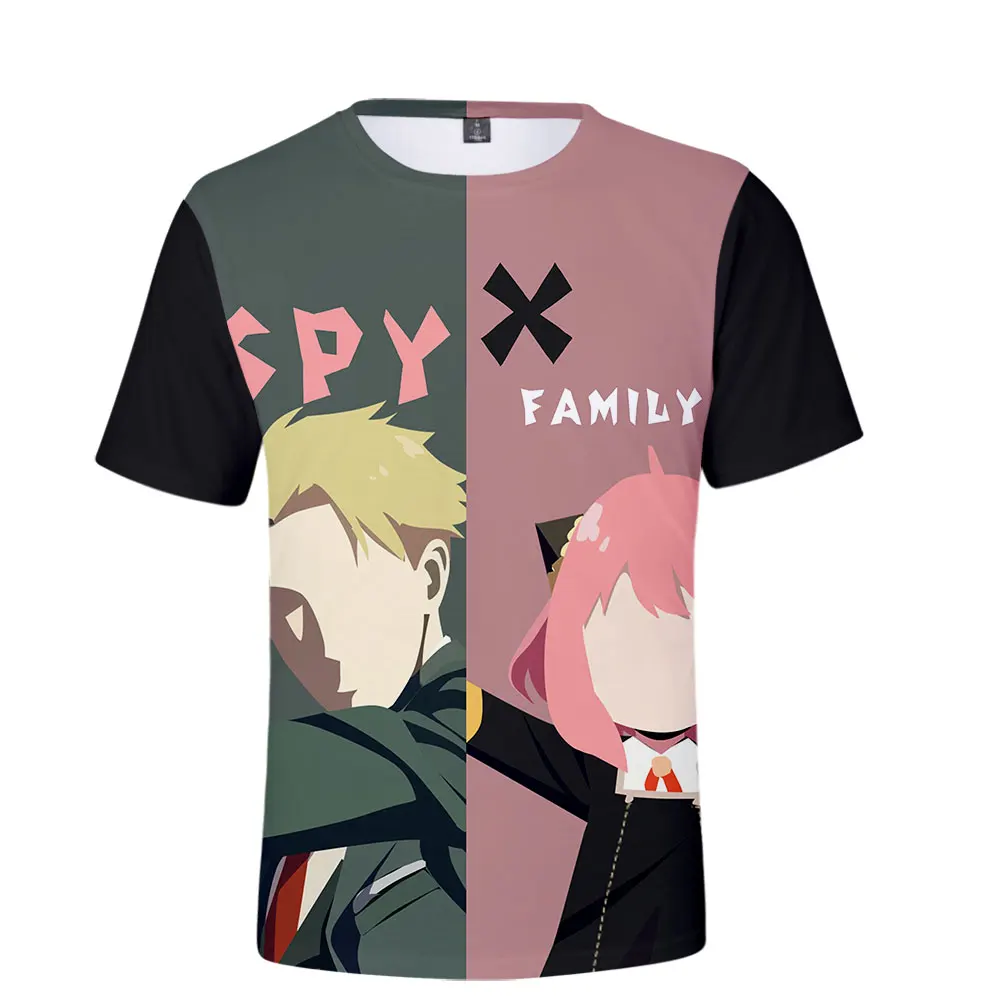 SpyxFamily Anime New Summer Women/Men 3D Print Streetwear Casual Fashion Cartoon Harajuku Kawaii Oversized Short Tops T Shirts