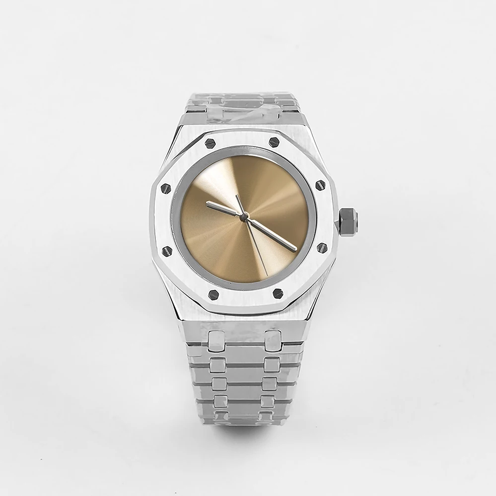 

Часы мужские GEERVO с золотым циферблатом и сапфировым стеклом, 41 мм, NH35/NH36