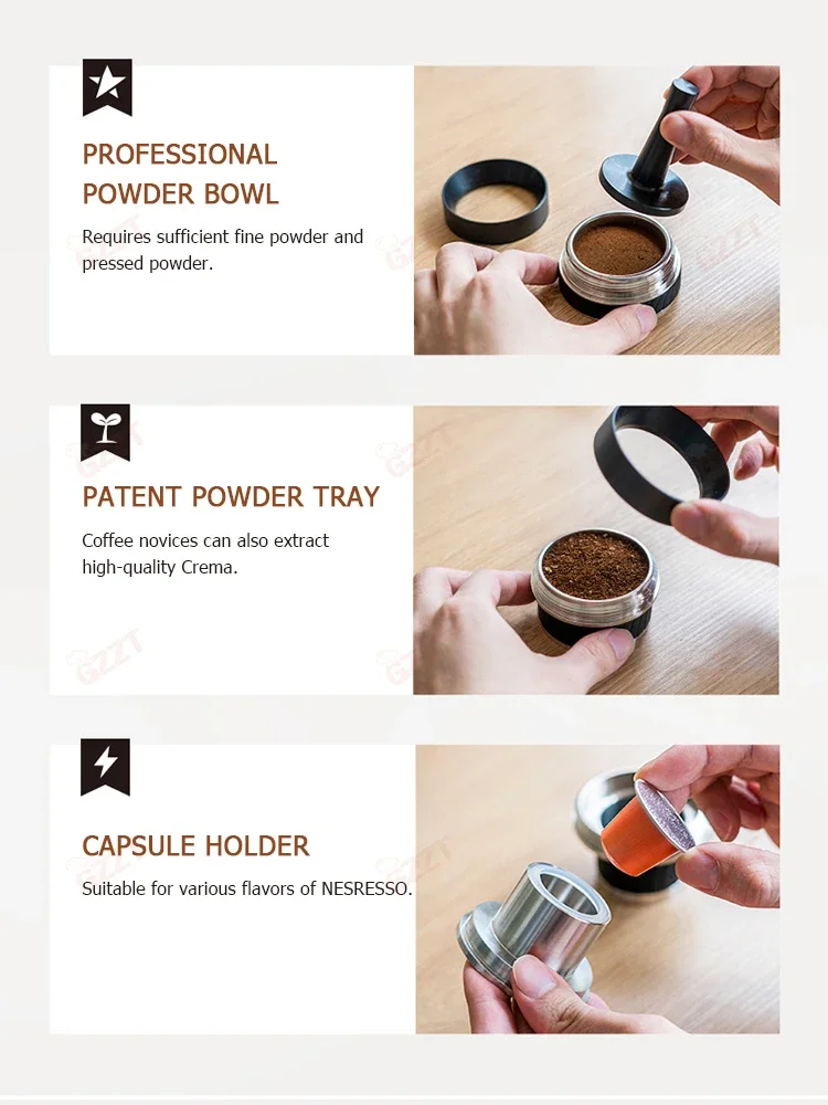 3 в 1 ручная кофемашина для эспрессо профессиональный любитель кофе сделай сам