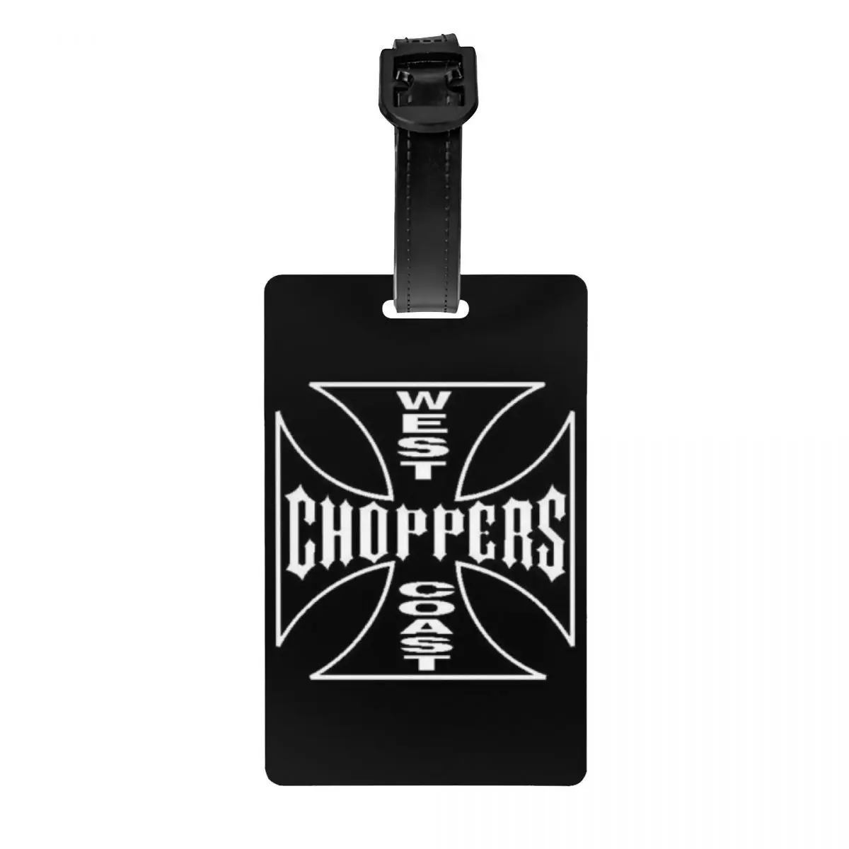 

Custom West Coast Iron Cross Chopperss Luggage Tag Privacy Protection Baggage Tags Travel Bag Labels Suitcase