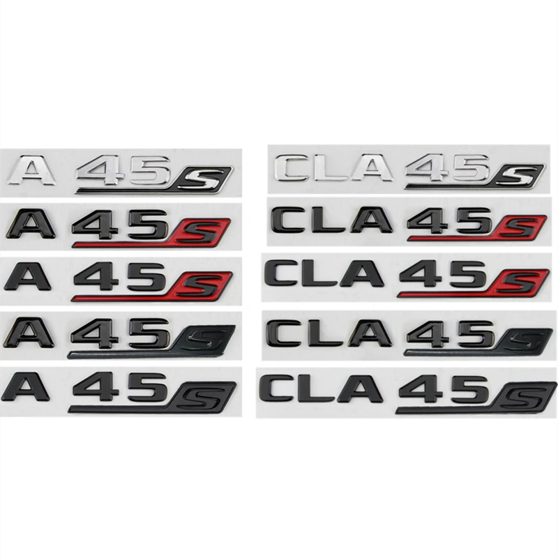

Эмблема багажника автомобиля для Mercedes Benz AMG W176 W177 A45S 4matic W117 X117 C117 CLA45S эмблема значок Логотип Наклейка A45 CLA45 S
