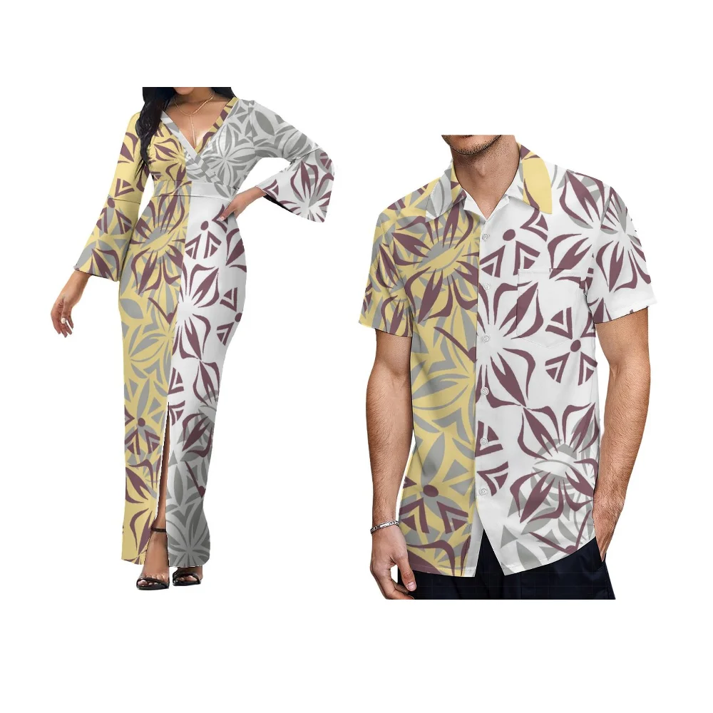 Полинезийское платье для пары банкетное на заказ официальная рубашка гавайский