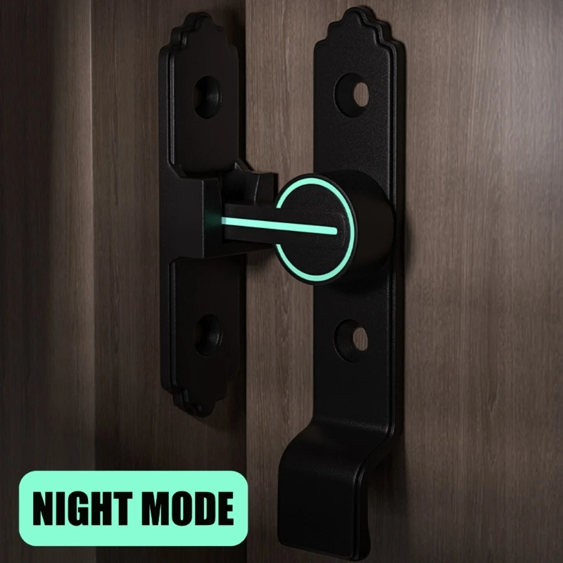 2024 Новый откидной замок для раздвижной двери на 90 градусов светящийся дверной с