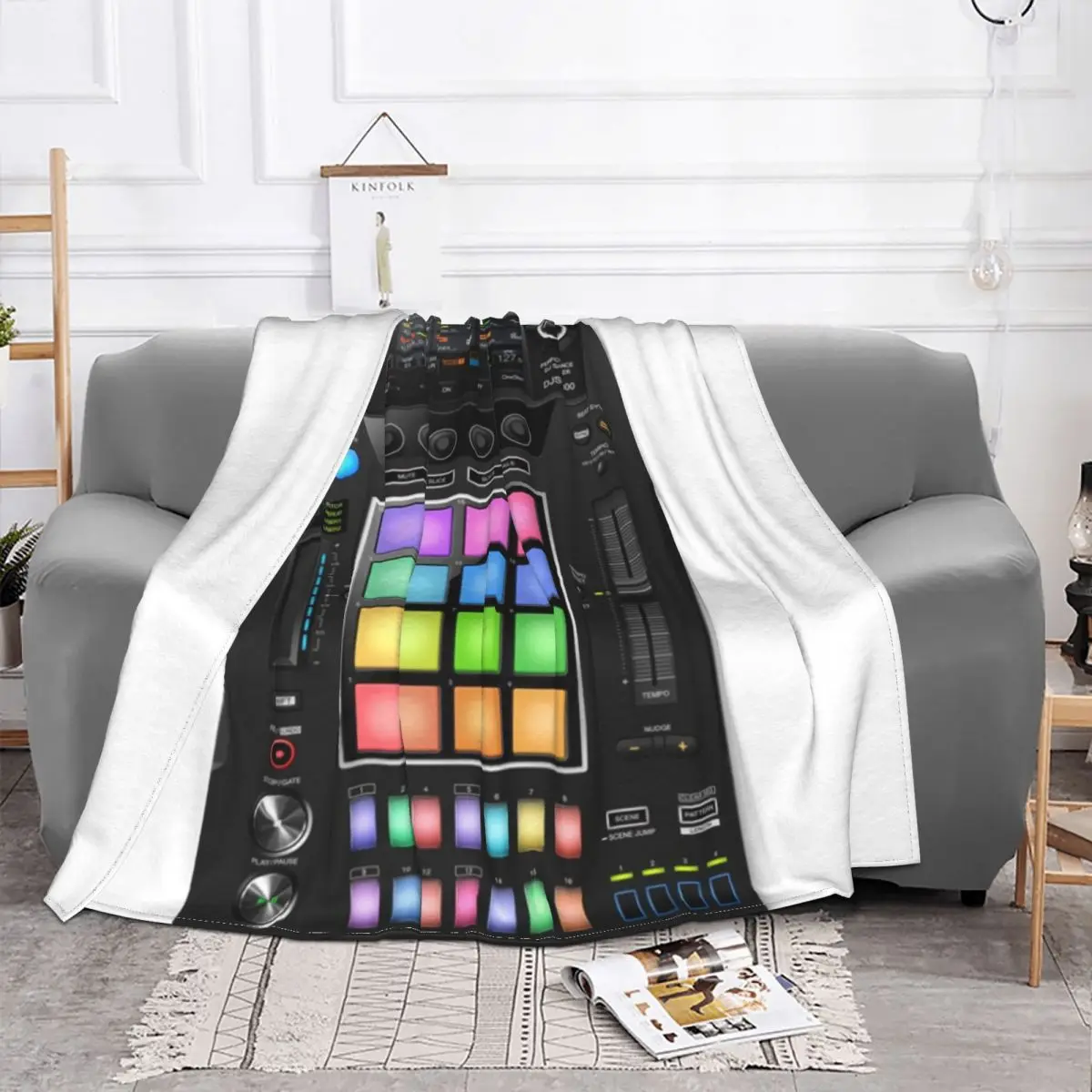 Фото Pioneer Dj одеяло, зимнее модное, не скатывающееся, приятное для кожи декоративное покрывало №2