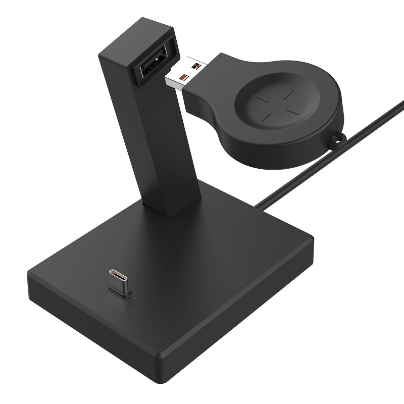 

594A Detachable Charging Base Compatible with GT2 PRO/GT3/Watch 3/3 Pro 2-in-1 Watch Earphone Charger Stand Holder