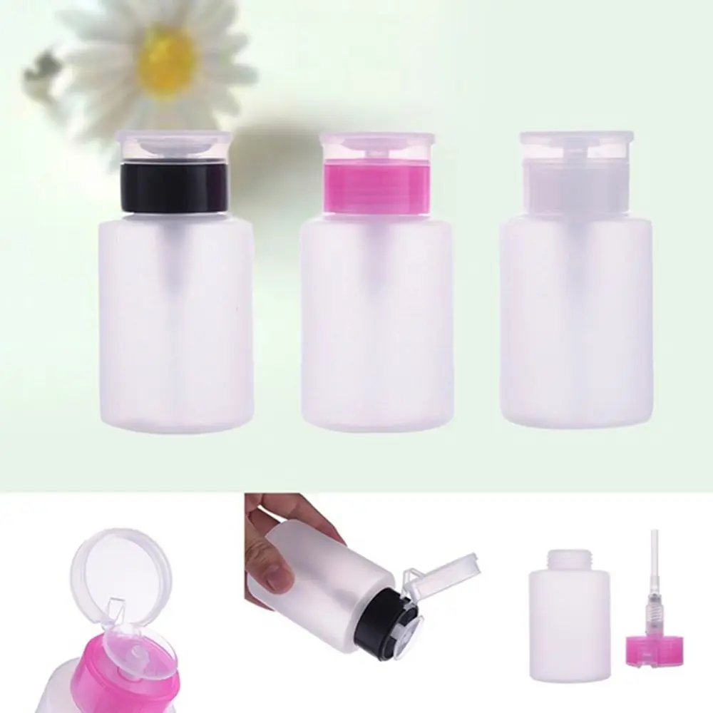 

Woman Top Quality Liquid 60mL Manicure Empty Bottle Pump Dispenser Container Clean Acetone Nail Polish Remover