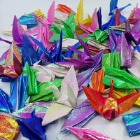 20p glitter origami paper cranes folded paper cranes birds diy wedding birthday party backdrop children home decoration supplies